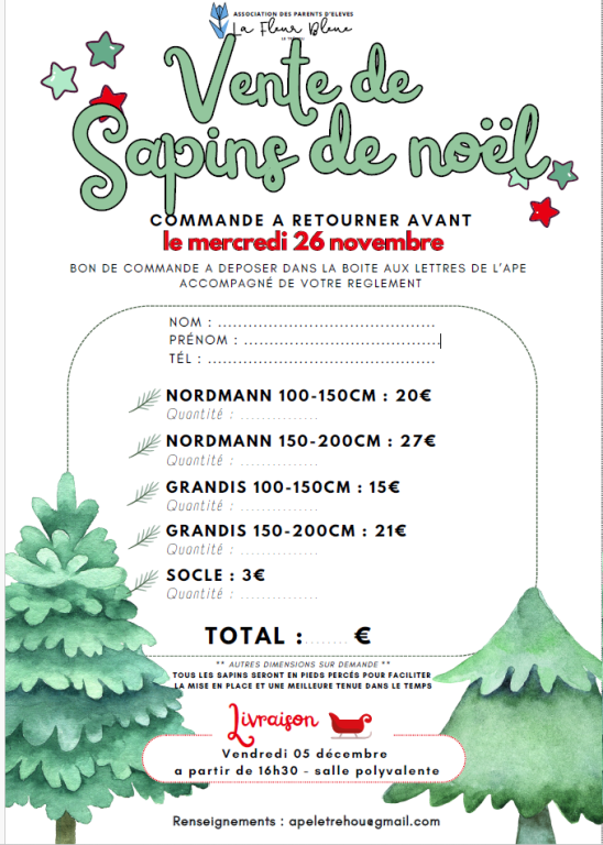 livraison sapins ape