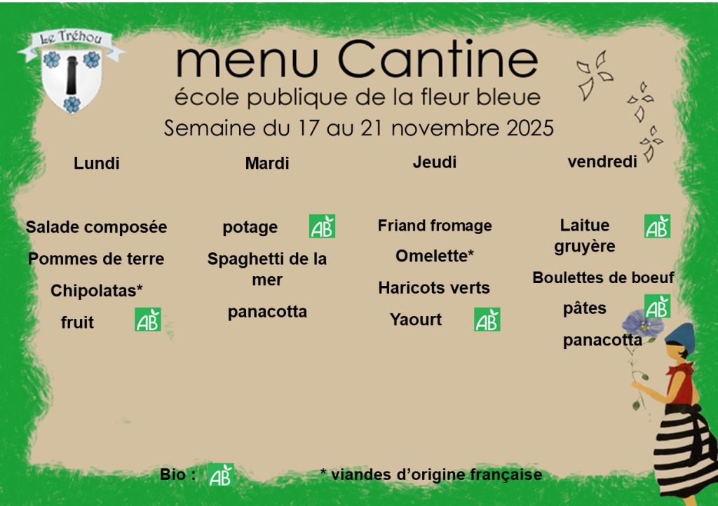 menu du 17 au 21.11.2025