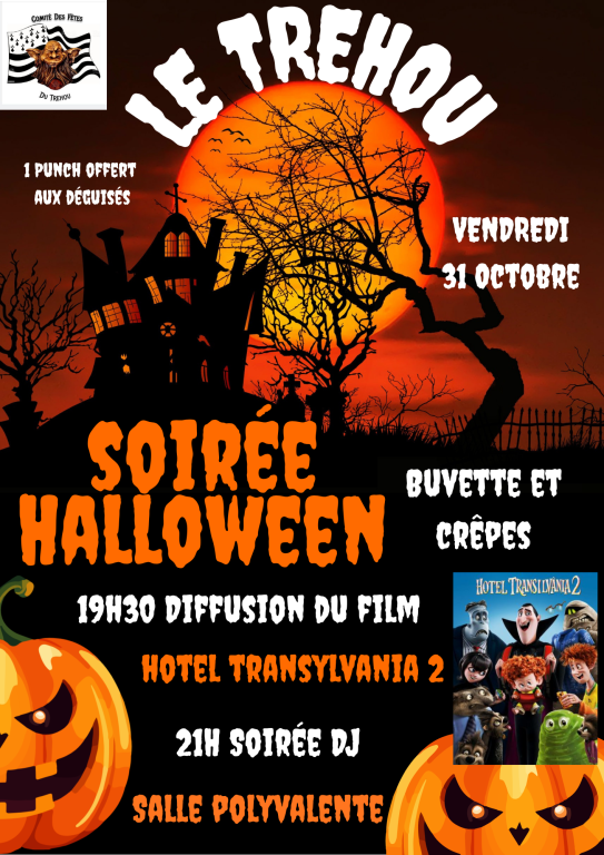 orange black bold halloween poster 1